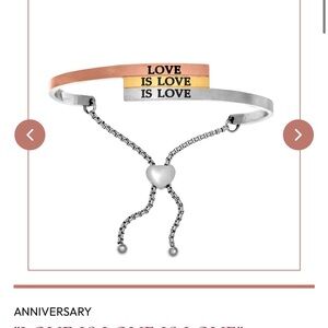 Elegant Two-Tone Love Bangle Bracelet